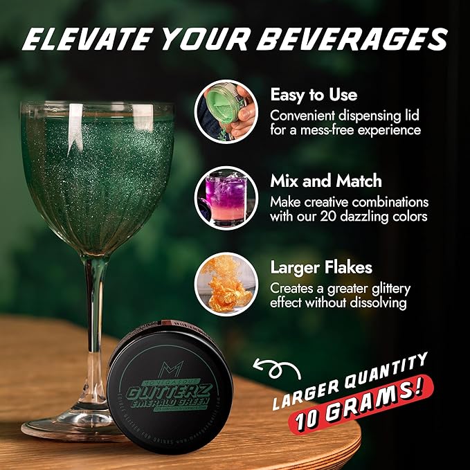 MONÉGASQUE Emerald Green Edible Glitter - Image 3