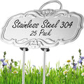 Updated Metal Plant Labels for Garden, 25 Pack Stainless Steel DIY Plant by Gottinfurt
