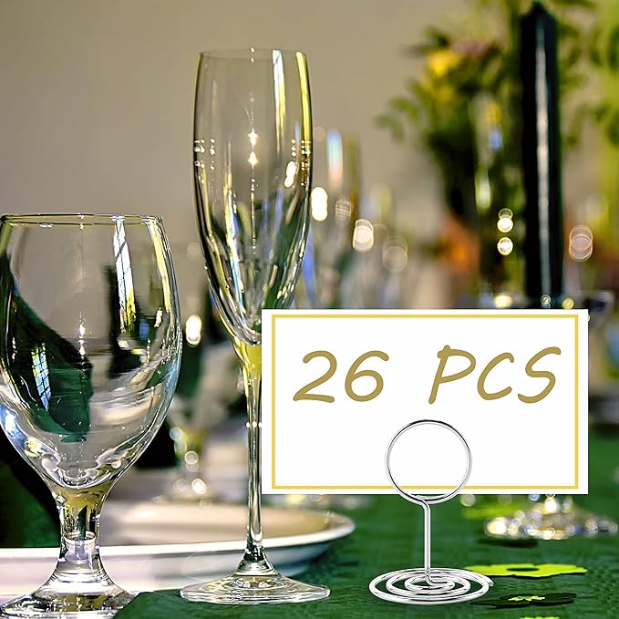 26Pcs Place Card Holder, Table Number Holders, Wire Picture Holder, Small Size - Image 6