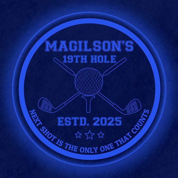 Custom Golf LED Bar Sign – Personalized Color Changing Acrylic Wall Decor - Image 6