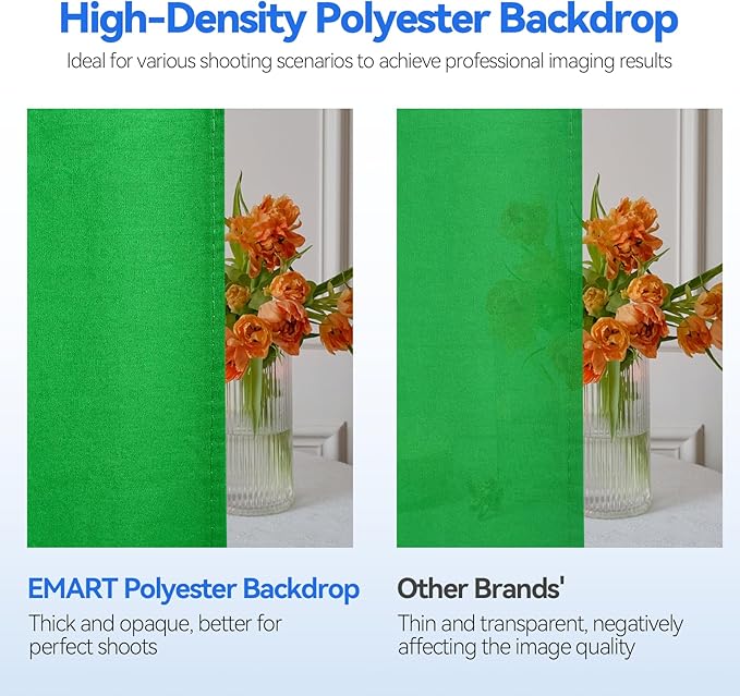 EMART Photo Video Studio 7 x 10ft Green Screen Backdrop Stand Kit, Photography - Image 3