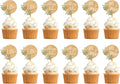 12 PCS Wedding Cupcake Toppers Green Mr & Mrs Wedding Cake Cupcake Decorations by PartytoBe