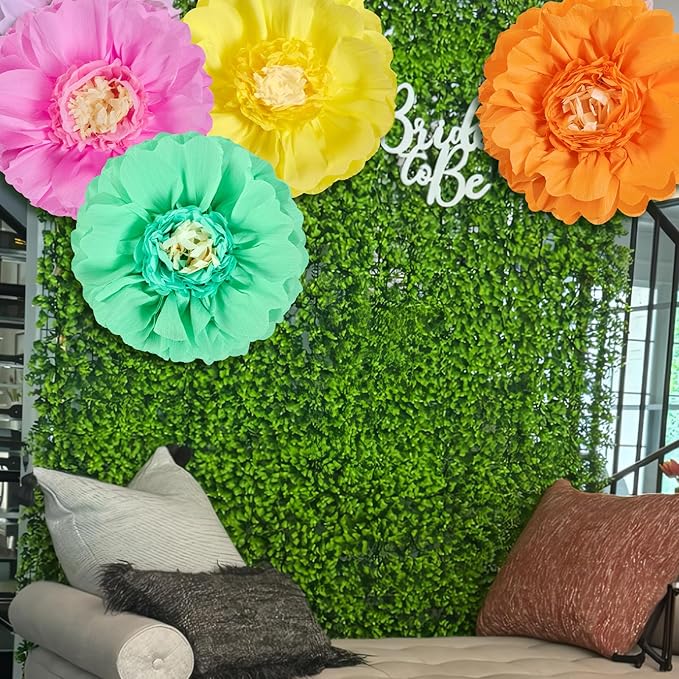 SUNBEAUTY Giant Colorful Paper Flowers Party Decorations 20" Large Fiesta - Image 6