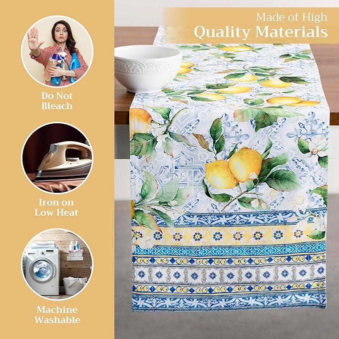 Maison d' Hermine Table Runner 100% Cotton Double Layer Table Runners 72 inches - Image 3