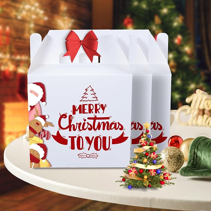 XAGLVV 24pcs White Gable Party Favor Boxes, 7 x 3.5 x 6.6 Inches, Kid Party - Image 4