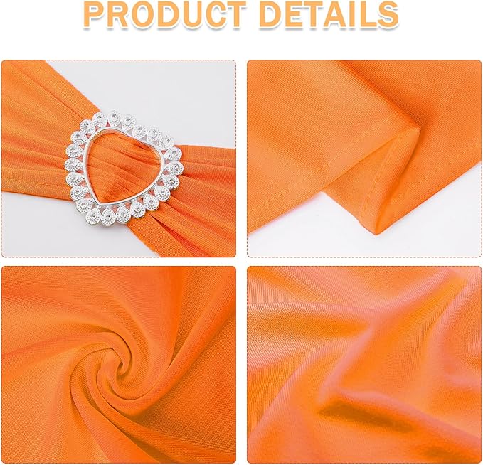 Howhic Pack of 60 Spandex Chair Sashes Bows Stretch Chair Cover Band - Image 3