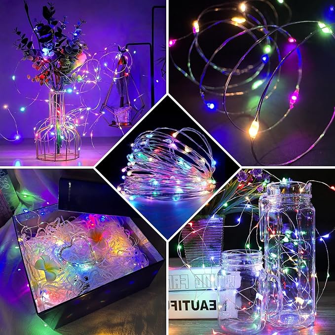 24 Pack Fairy Lights 7Ft 20 LED Twinkle String Lights 3 Modes Battery Operated - Image 5