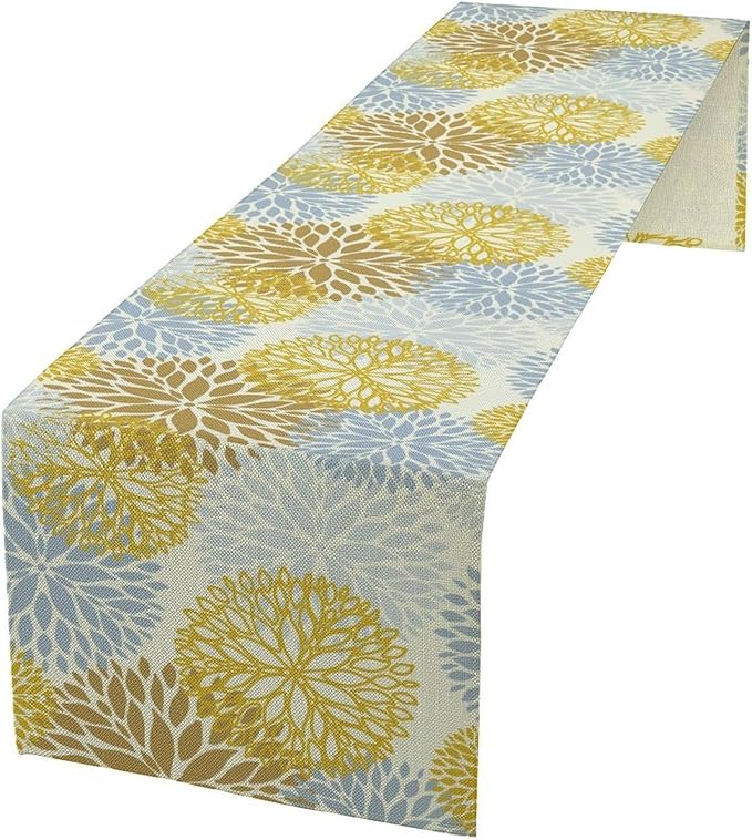 Flowers Table Runner, Spring Summer Floral Pattern Seasonal Farmhouse Kitchen by Unknown