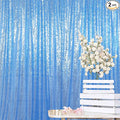 ShinyBeauty Baby Blue Sequin Backdrop Curtain | 2 Panels 5FTx10FT Glitter by ShinyBeauty