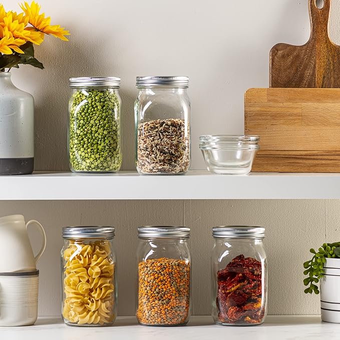 32 oz. Wide-Mouth Glass Mason Jars - Image 4