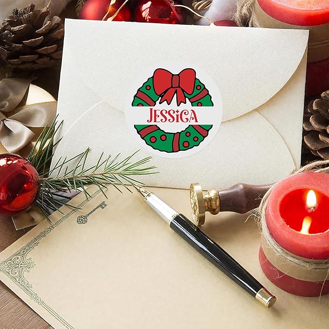 Personalized Christmas Stickers, Custom Name Waterproof Christmas Gift Tags - Image 5