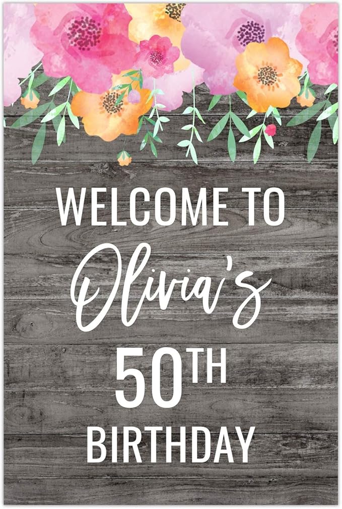 Andaz Press Personalized Extra Large Birthday Easel Board Party Sign, 12x18-inch by AndazPress