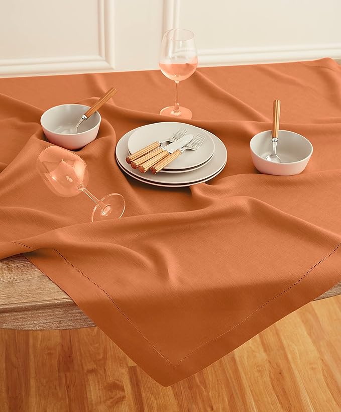 Solino Home Linen Square Tablecloth 52 x 52 Inch - Image 2