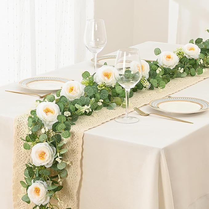 Dolicer 2Pcs 13Ft Artificial Eucalyptus Garlands - Image 2