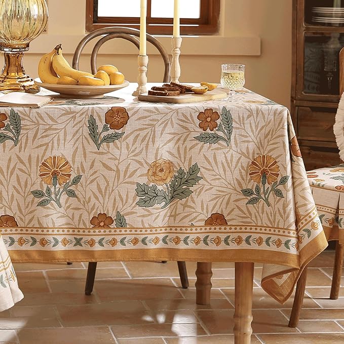 patdrea Designer French Vintage Rectangular Tablecloth, Dacorative Cover - Image 2