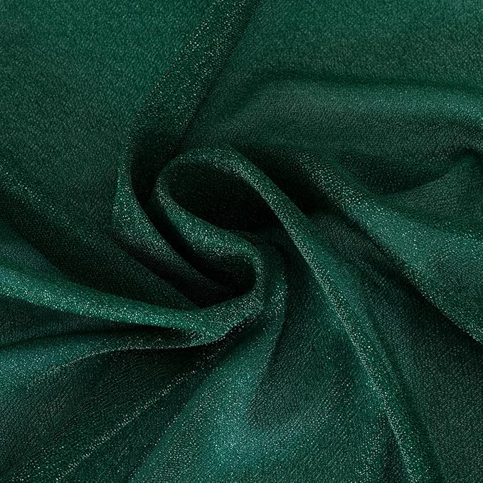 Fall Emerald Green 2 Panels Wedding Arch Draping Fabric 29" x 20Ft Sheer Drapes - Image 6