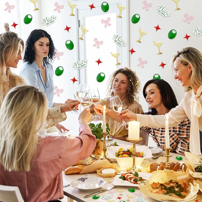 250Pcs A Tini Bit Older Party Decoration Martini Olive Bow Table Confetti 5 - Image 7