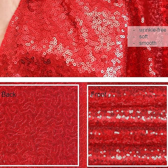 Glitter Party Backdrop Curtain Red - Image 6