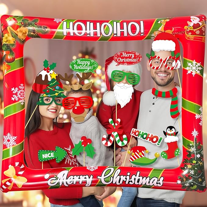 Christmas Photo Booth Props Inflatable Frame - Image 4