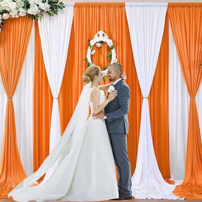 10 x 7 Feet Orange A Backdrop Curtain - Image 3
