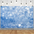 YongFoto Silver Blue Glitter Backdrop 15x10ft Silver Light Spots Blue Sequin by YongFoto