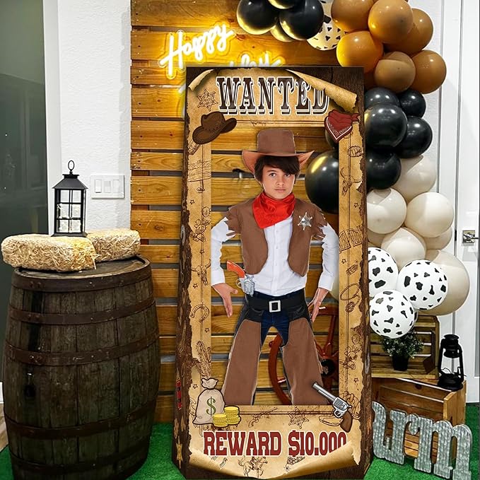 4.5ft Tall Life Size Stand in West Wanted Photo Booth Props Selfie Frames - Image 5