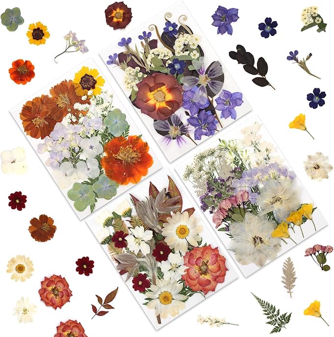 80P Vintage Pastel Dried Flowers by LUXEEASE