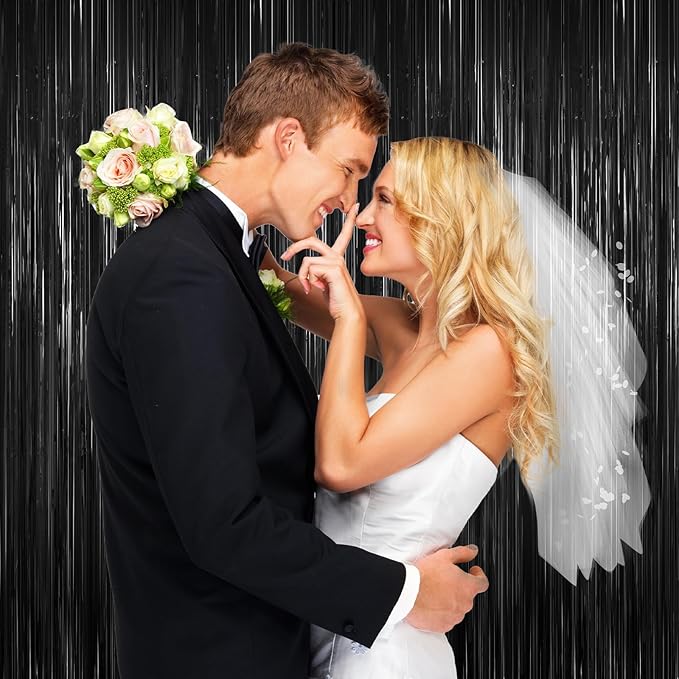 Black Foil Curtain Backdrop - Image 6