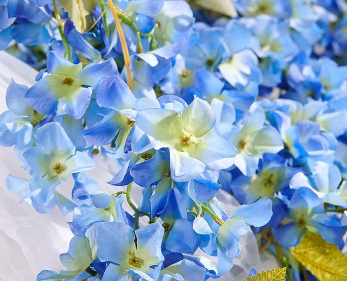 Flower Garland, Artificial Hydrangea Vine Flowers, Hanging Fake Hydrangeas Vine - Image 7