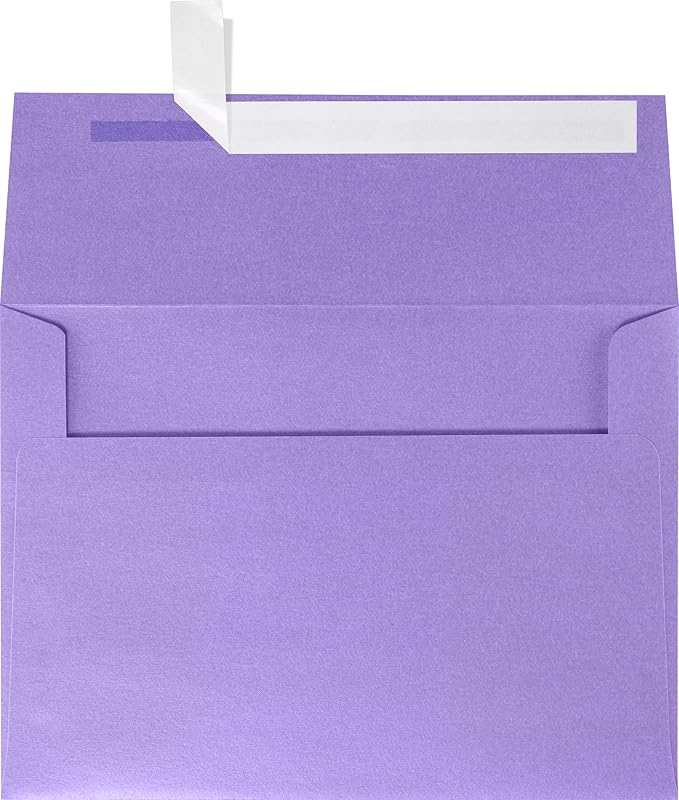 LUXPaper A7 Invitation Envelopes | Peel & Press | 5 1/4" x 7 1/4" | Amethyst by LUXPaper