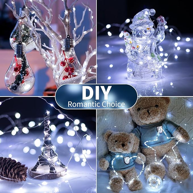 TingMiao Cool White Fairy String Lights Battery Operated LED Starry Lights - Image 6