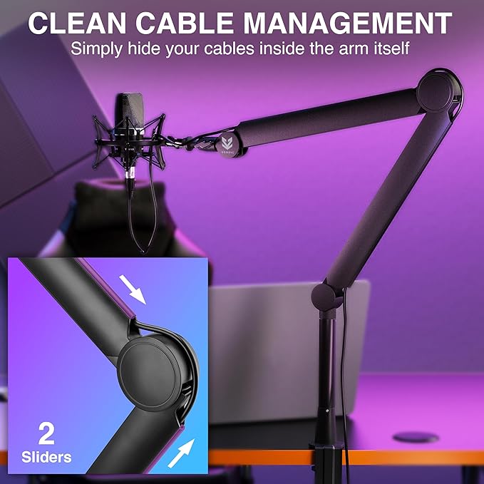 Sensic SA-30 Microphone Boom Arm, 360° Rotatable Mic Stand - Image 6