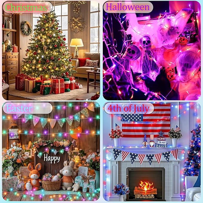 Color Changing Christmas Lights, 200 LED 35 Colors String Lights Indoor Outdoor - Image 2