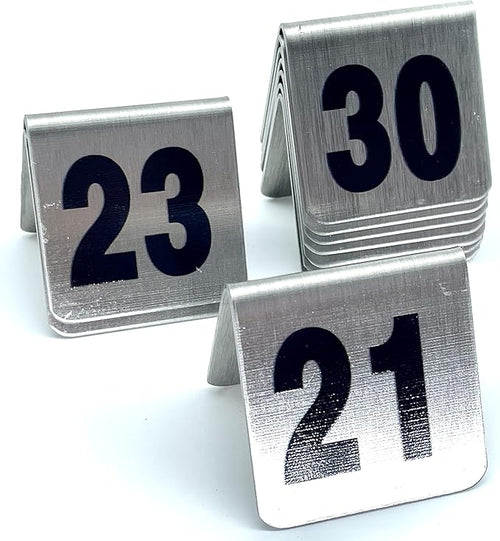 10 Pcs Metal Place Cards Stackable Tent Style Table Numbers，Place Card Holders by TRUEWON