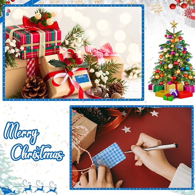 Zonon 720 Self-Adhesive Kraft Christmas Name Tags - Image 6