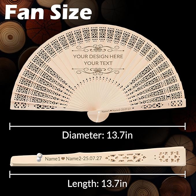 10 PCS Custom Fans Personalized Folding Fans - Image 4