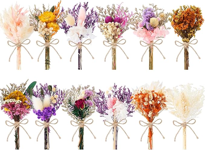 12/24 PCS Charming Dried Flowers Bouquet by WelcometoLawnIdyll