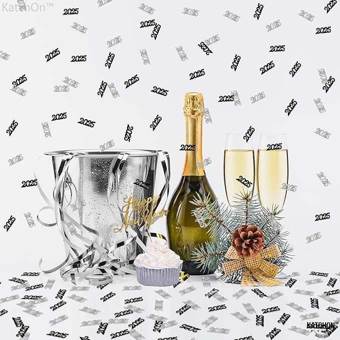 KatchOn, Balck and Silver Grad Party Supplies 2025 | Graduation Decorations 2025 - Image 3