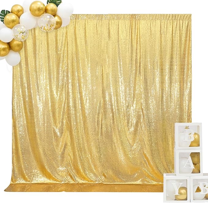 SquarePie Sequin Backdrop Curtain Not See Through Background by SquarePie