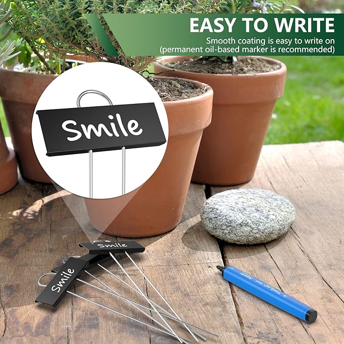 STARTOSTAR 50-Pack Metal Plant Labels Weatherproof Garden Markers, Height 10.6'' - Image 4