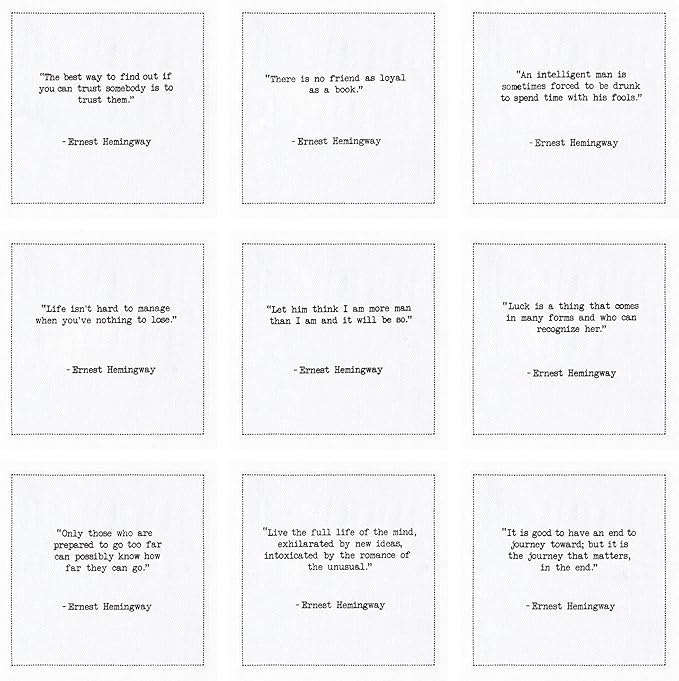 Five Star Napkins Hemingway Quotes, Beverage Napkins, Bar Napkins, Cloth Napkins - Image 2