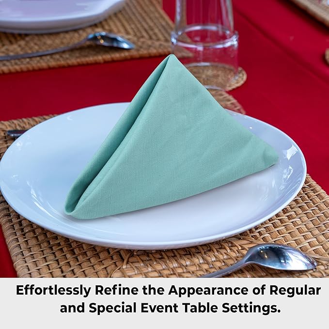 Urban Villa Easter Napkins Aqua Color Cloth Napkins Oversized 20x20 Inches 100% - Image 5