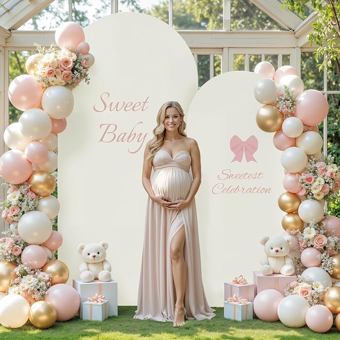 7.2FT 6FT Arch Backdrop Cover for Wedding, Birthday Party Decor, Chiara - Image 2
