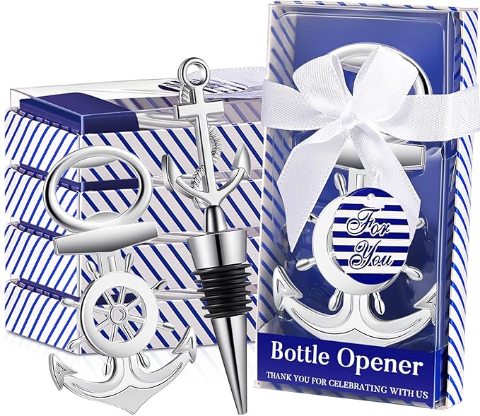 Zhehao 50 Pcs Anchor Bottle Stopper Bottle Opener Wine Bottle Stopper by Zhehao