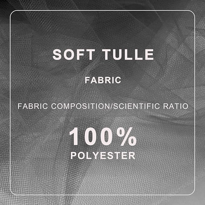 Black Tulle Fabric Roll Spool Bolt Large Tulle Wedding Party Decoration - Image 4
