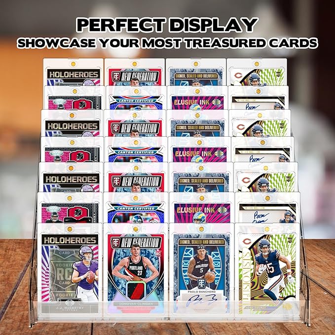 2 Pack 7 Tier Acrylic Card Display Stand, 7-tiers Versatile Display - Image 4