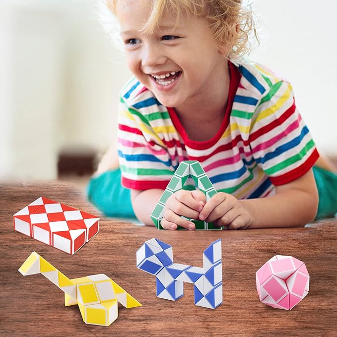 Ganowo 30 Pack Party Favor, Medium Fidget Snake Cube Twist Puzzle Toys - Image 6