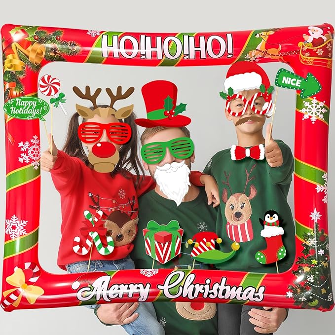 Christmas Photo Booth Props Inflatable Frame - Image 8