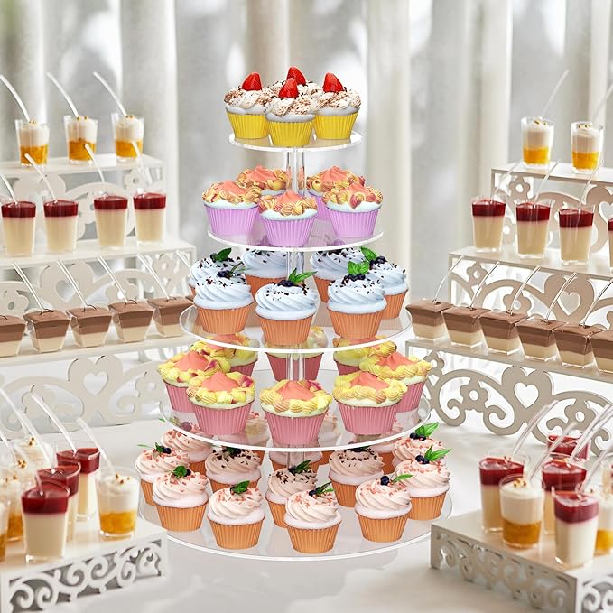 weddingwish 5 Tier Round Cupcake Stand - Image 2
