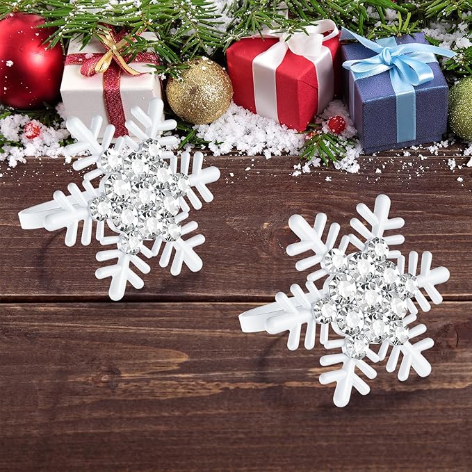 Halatool Christmas Napkin Rings Set of 8, Party Table Decoration - Image 6